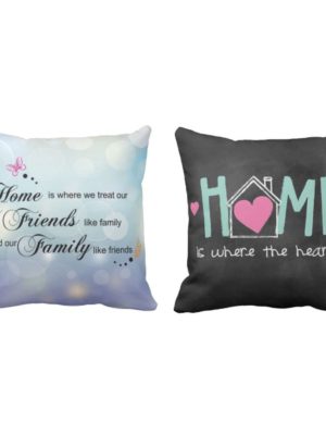 Friends Family Heart Home Cushion Covers Set of 2