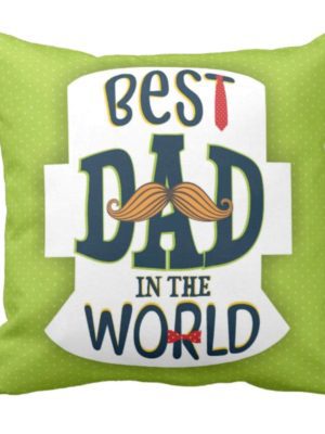 Funky Best Dad in the World Cushion Cover