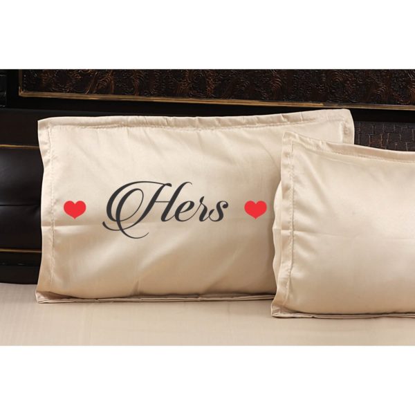 His and Hers Bedsheet with Pillows Cases