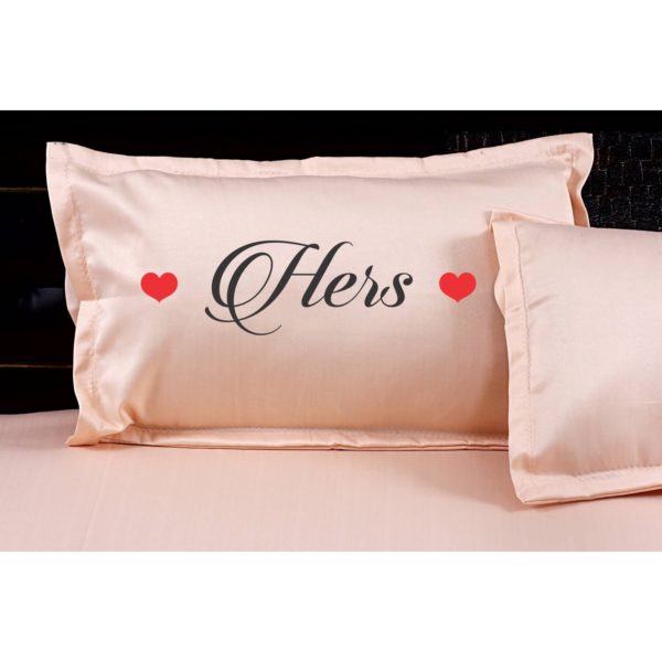 His and Hers Bedsheet with Pillows Cases