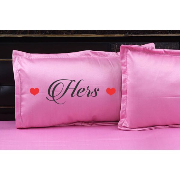 His and Hers Bedsheet with Pillows Cases