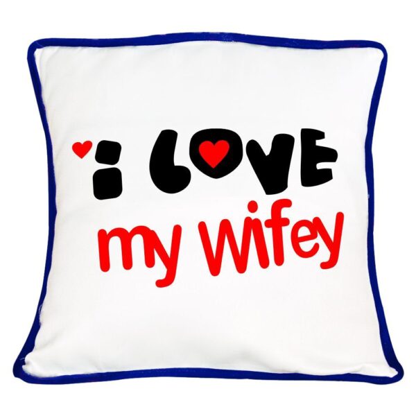 I Love Wifey Hubby Double Side Cushion Covers - Set of 2 for Couple