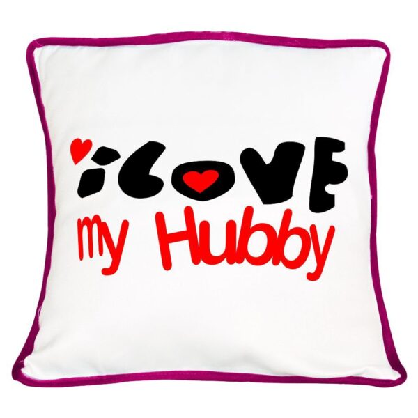 I Love Wifey Hubby Double Side Cushion Covers - Set of 2 for Couple