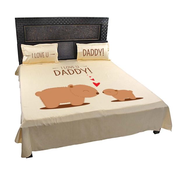 I Love You Daddy Bed sheet For Father With Pillow Covers