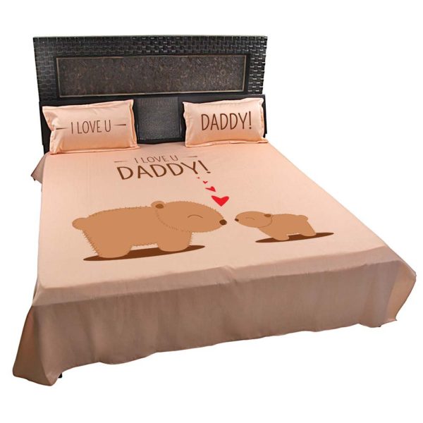 I Love You Daddy Bed sheet For Father With Pillow Covers