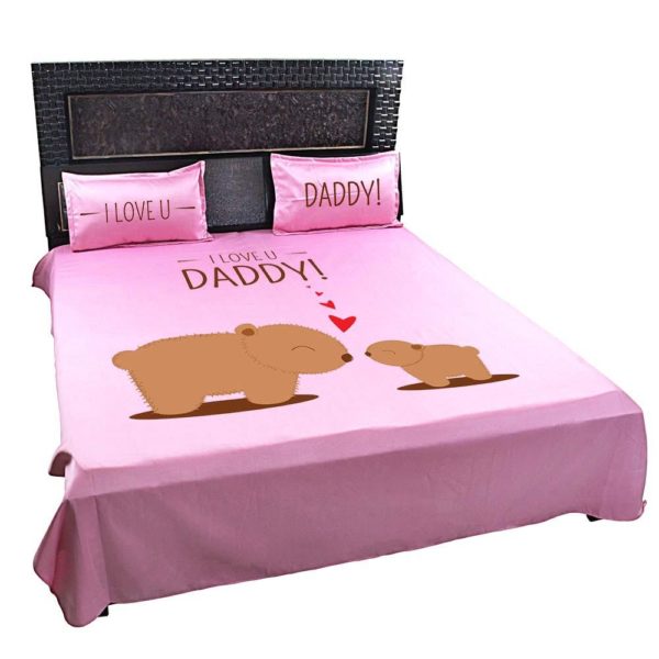 I Love You Daddy Bed sheet For Father With Pillow Covers