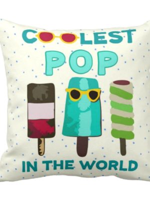 Icecream Coolest Pop in the World Cushion Cover