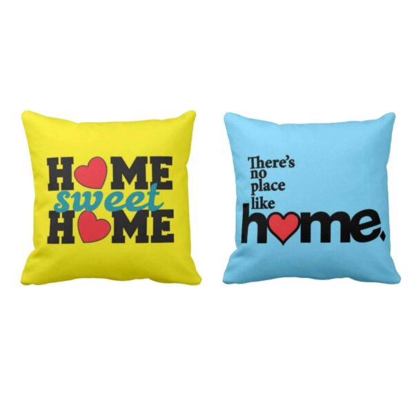Home Is Where The Heart Is Printed Cushion Covers Set of 2