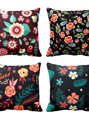 Ravishing Admirable Floral Cushion Covers Set of 4