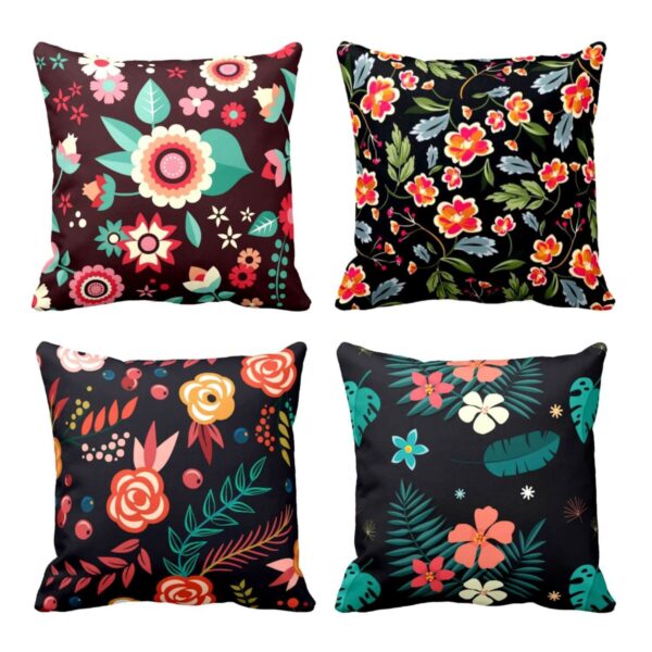 Ravishing Admirable Floral Cushion Covers Set of 4