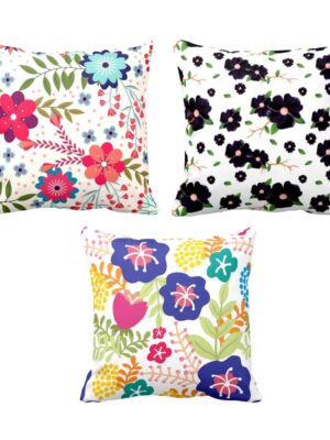 Well-Formed Floral Cushion Covers Set of 3