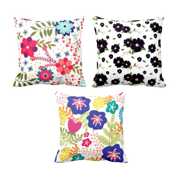 Well-Formed Floral Cushion Covers Set of 3