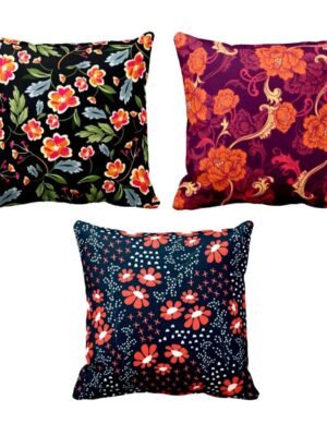 Enthralling Floral Cushion Covers Set of 3