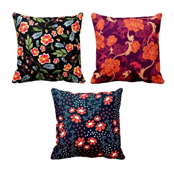 Enthralling Floral Cushion Covers Set of 3