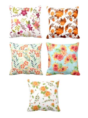 Wonderful Floral Flowers Cushion Cover Set of 5