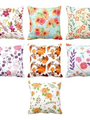 Marvelous Floral Flowers Cushion Cover Set of 7