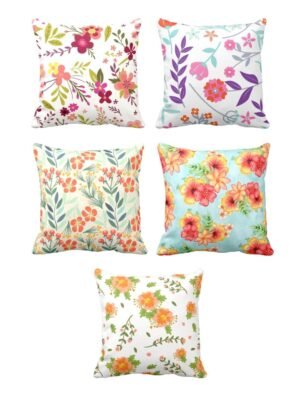 Marvelous Floral Flowers Cushion Cover Set of 5
