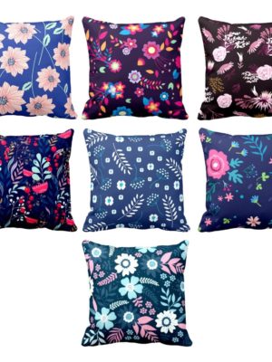 Bewitching Floral Flowers Cushion Cover Set of 7