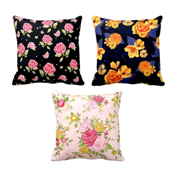 Splendid Ranunculus Floral Cushion Covers Set of 3