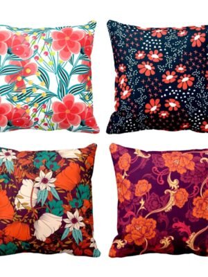 Enticing Nasturtium Floral Cushion Covers Set of 4