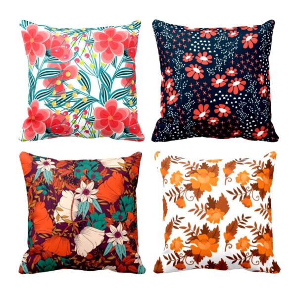 Ravishing Admirable Floral Cushion Covers Set of 4
