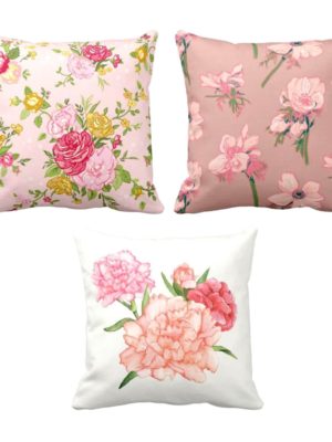 Captivating Resplendent Floral Cushion Covers Set of 3