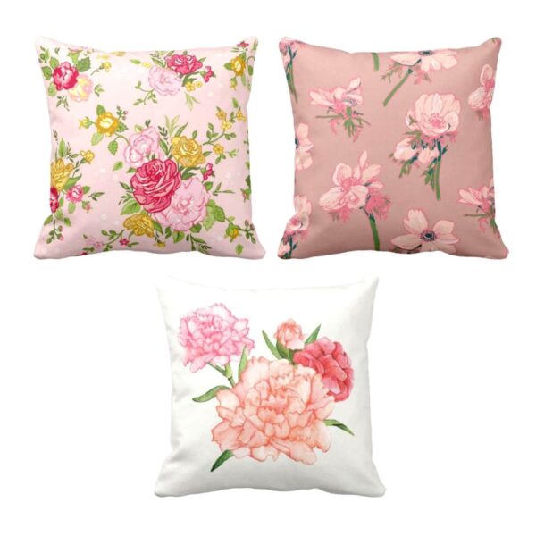 Captivating Resplendent Floral Cushion Covers Set of 3