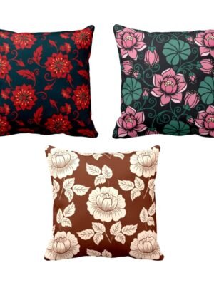 Dazzling Exquisite Floral Cushion Covers Set of 3