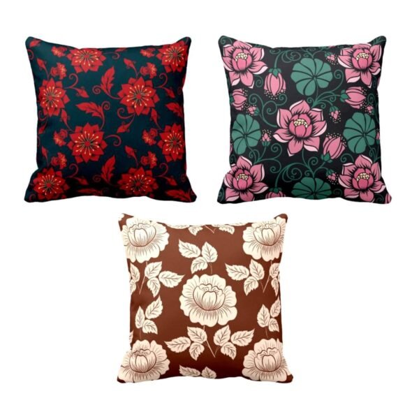 Dazzling Exquisite Floral Cushion Covers Set of 3