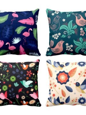Magnetic Floral Cushion Covers Set of 4