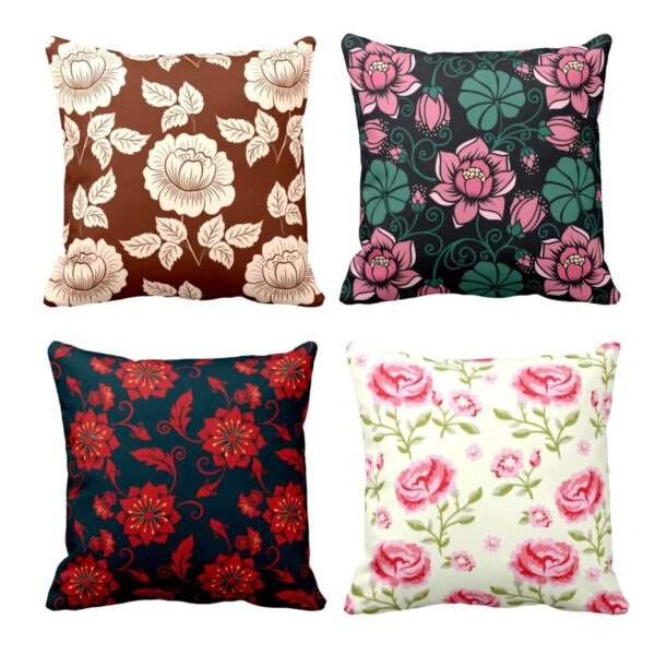 Exquisite Floral Cushion Covers Set of 4