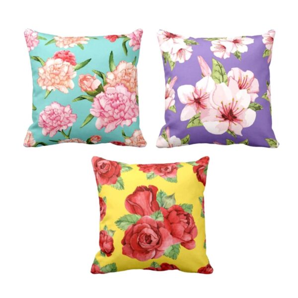 Captivating Resplendent Floral Cushion Covers Set of 3