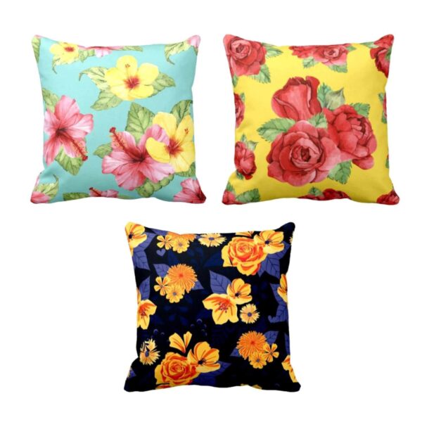 Captivating Resplendent Floral Cushion Covers Set of 3