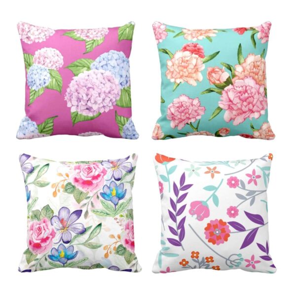 Ravishing Admirable Floral Cushion Covers Set of 4