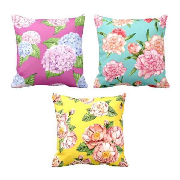 Captivating Resplendent Floral Cushion Covers Set of 3