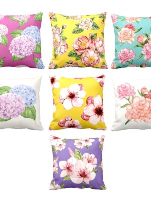 Tempting Floral Flowers Cushion Cover Set of 7