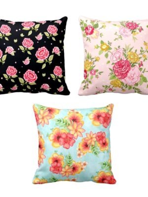Marvelous Floral Cushion Covers Set of 3