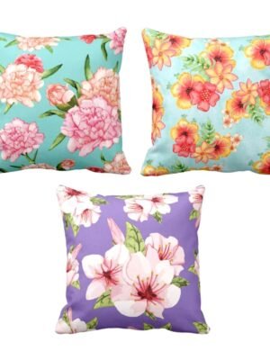 Delicate Marvelous Symmetrical Floral Cushion Covers Set of 3
