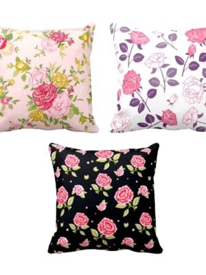 Grand Enticing Floral Cushion Covers Set of 3