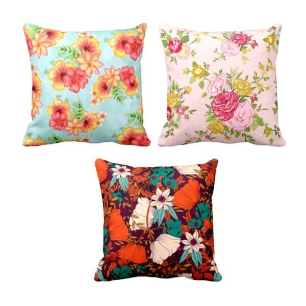 Grand Enticing Floral Cushion Covers Set of 3
