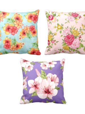 Delicate Marvelous Floral Cushion Covers Set of 3