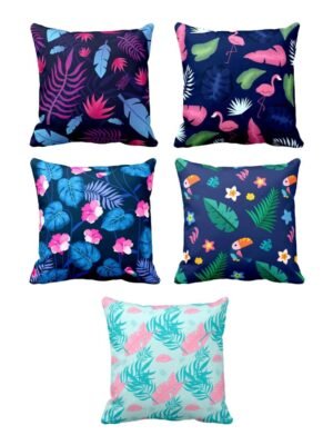 Enticing Floral Flowers Cushion Cover Set of 5