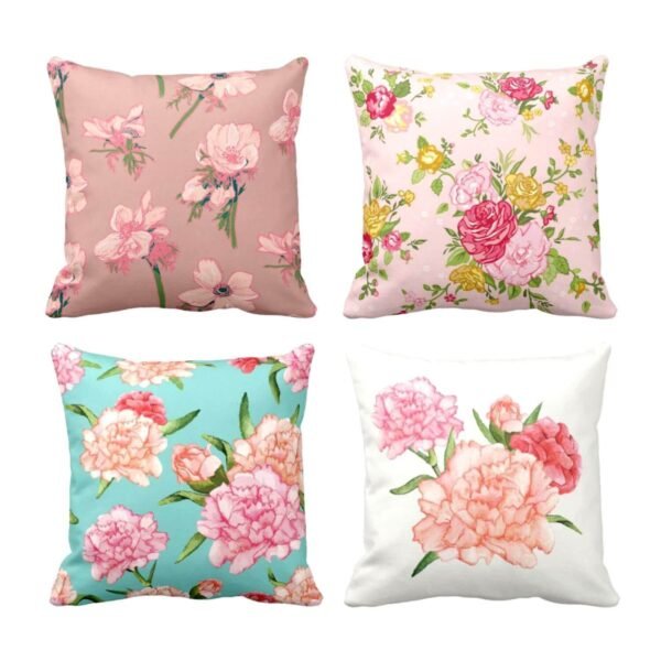 Captivating Floral Cushion Covers Set of 4
