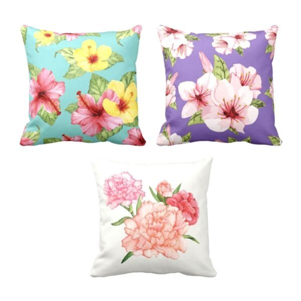 Grand Enticing Floral Cushion Covers Set of 3