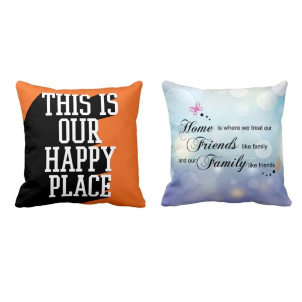 Home Is Where The Heart Is Printed Cushion Covers Set of 2
