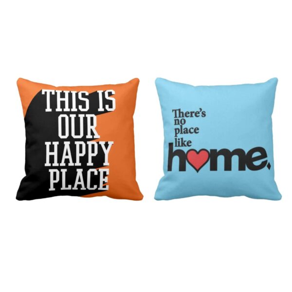 Home Is Where The Heart Is Printed Cushion Covers Set of 2
