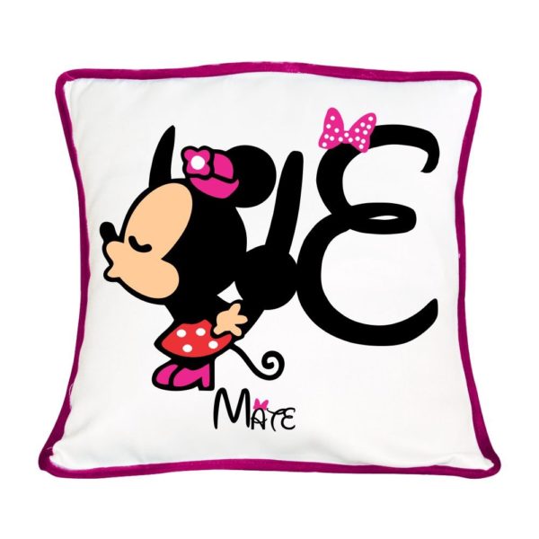 Love Soulmate Mickey Minnie Double Side Printed Cushion Covers–Set of 2 for Couple