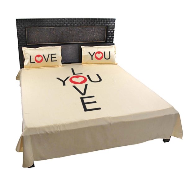 Love You Romantic Couple Bedsheet