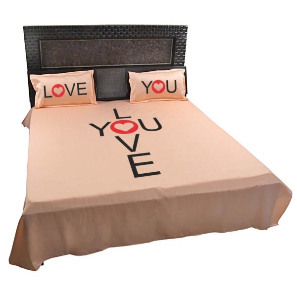 Love You Romantic Couple Bedsheet