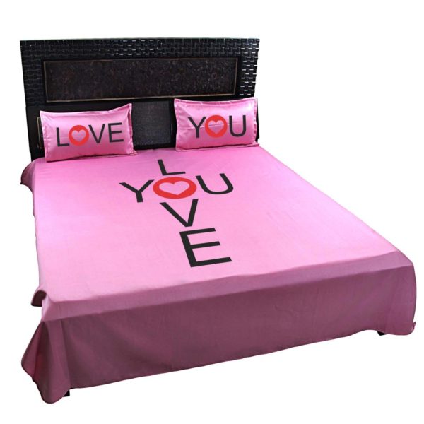 Love You Romantic Couple Bedsheet